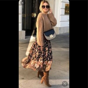 Floral Long Sleeved Wrap Dress